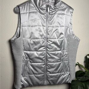 Liz Claiborne Metallic Silver Vest